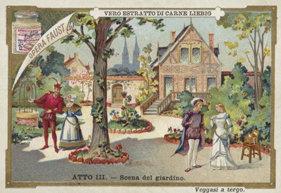 Escena de Fausto, una ópera de Charles Gounod de European School